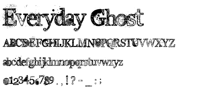 Everyday Ghost font